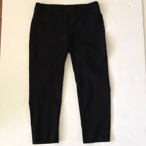 New Directions Black Slip-on Cropped Stretch Pant Size 12